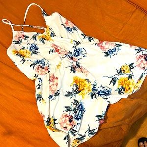 Cute Bear Dance Floral Romper